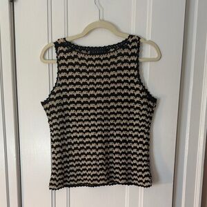 Black and Cream Women's Top
